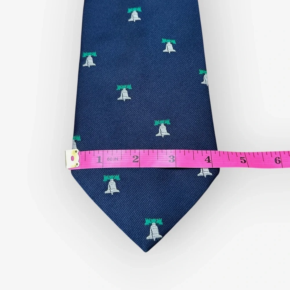 Crested Clubs by Blanford Navy Blue Liberty Bell Embroidered Tie WPL 3112